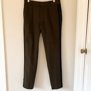 James Perse NWT Army Green Trouser with Navy stripes size 30